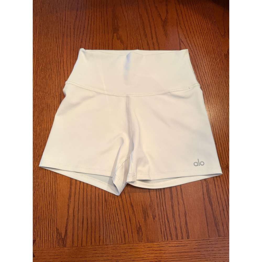 Alo Yoga Airlift High Waist Shorty Women Small White Activewear Compression